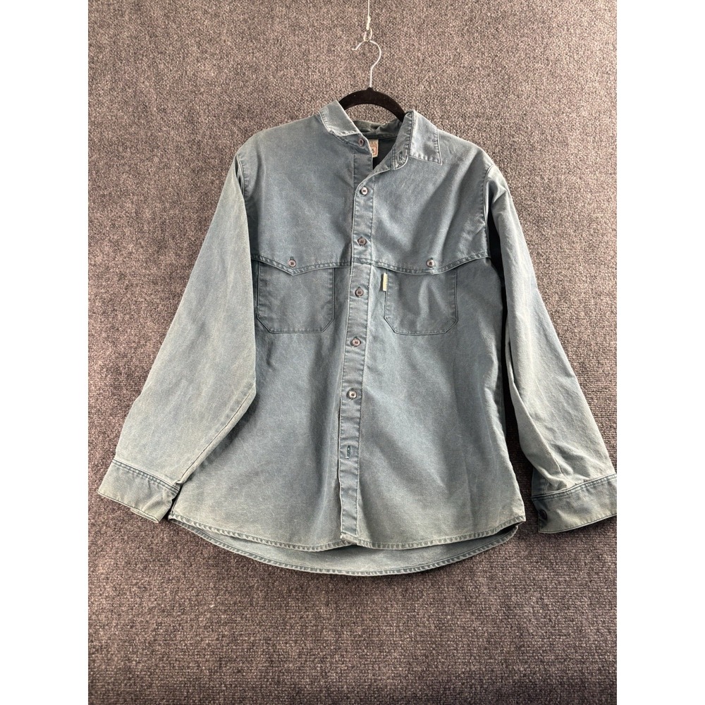Vintage 90's Outback Trading Company Distressed Button Down Brushpopper M